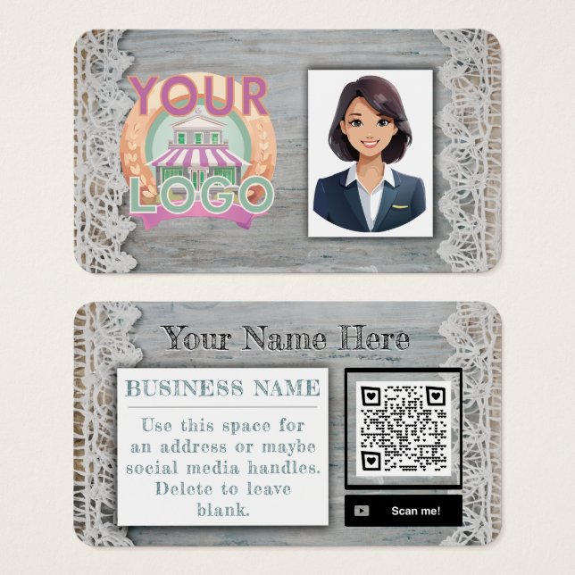 Boho Boutique Retail Farmers Market Vendors Rustic (Front & Back)