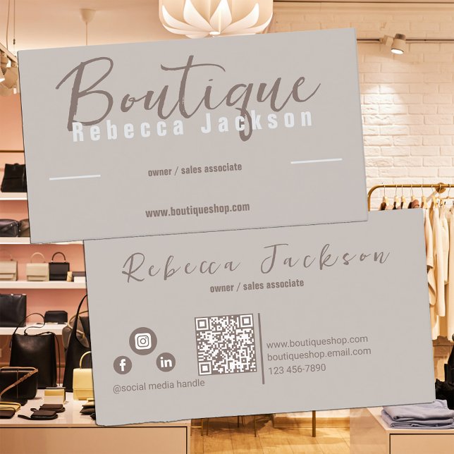 Boho Boutique Shop Business Card (Creator Uploaded)