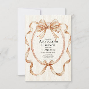 Boho Bow appreciation party grateful party  Invitation