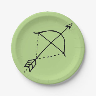 Boho Bow Doodle Paper Plate