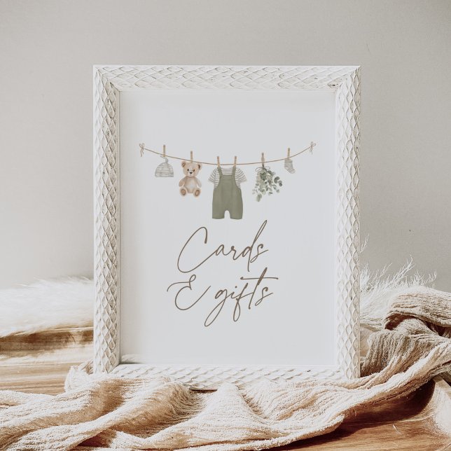 Boho Boy Baby Clothes Baby Shower Cards and Gifts Poster (Creator Uploaded)