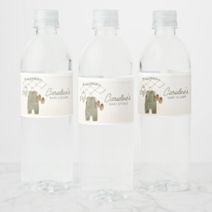 Boho Boy Baby Clothes Baby Shower Water Bottle Label