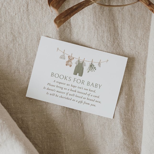 Boho Boy Baby Clothes Books for Baby Enclosure Card (Creator Uploaded)