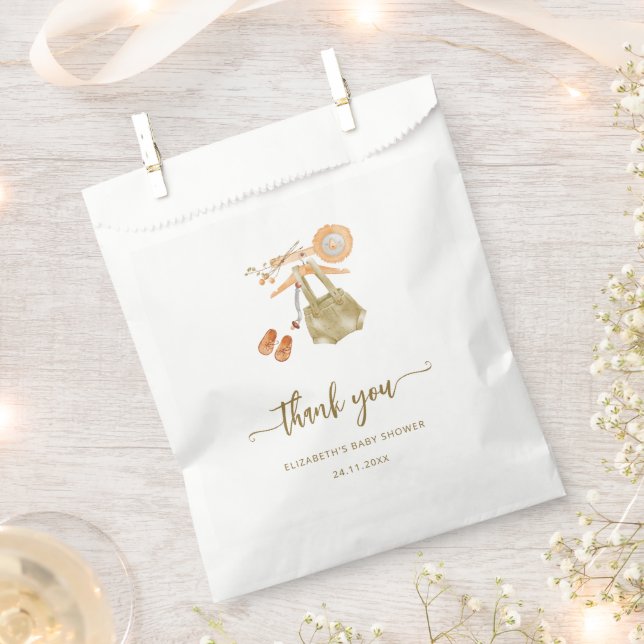 Boho Boy Baby Shower Favour Bag (Clipped)