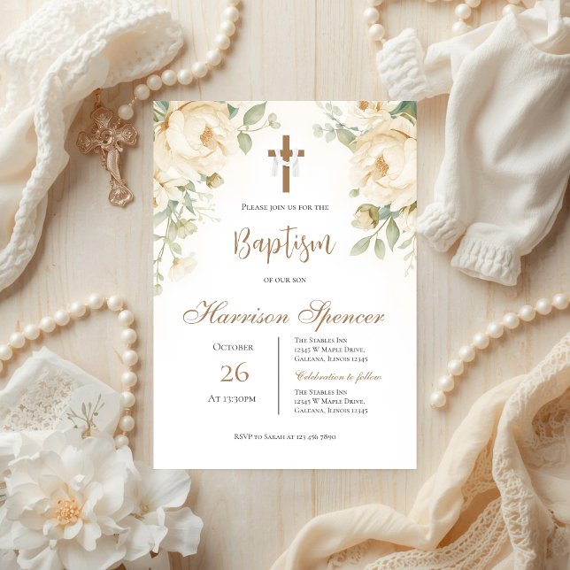 Boho Boy Baptism Invitation  (Creator Uploaded)