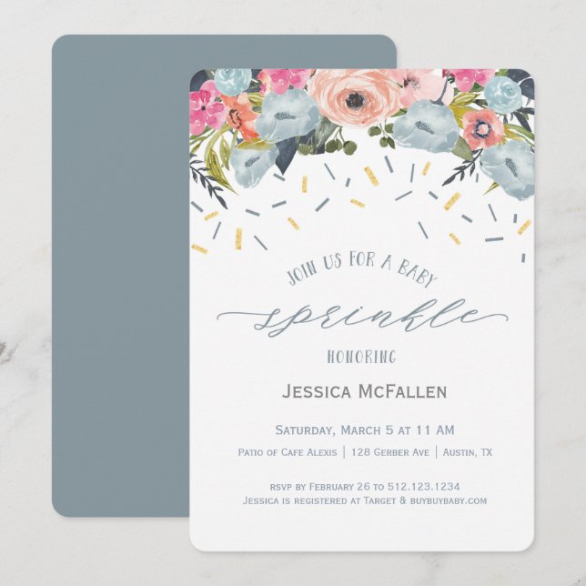 Boho Boy Sprinkle Baby Shower Invitation (Front/Back)