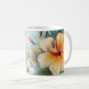 Boho Breezy Tropical Flower Coffee Mug