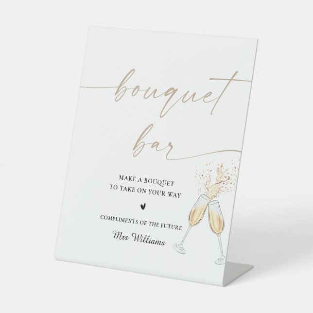 Boho Bridal Shower Bouquet Bar Sign (Front)