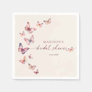 Boho Bridal Shower Butterfly Napkin