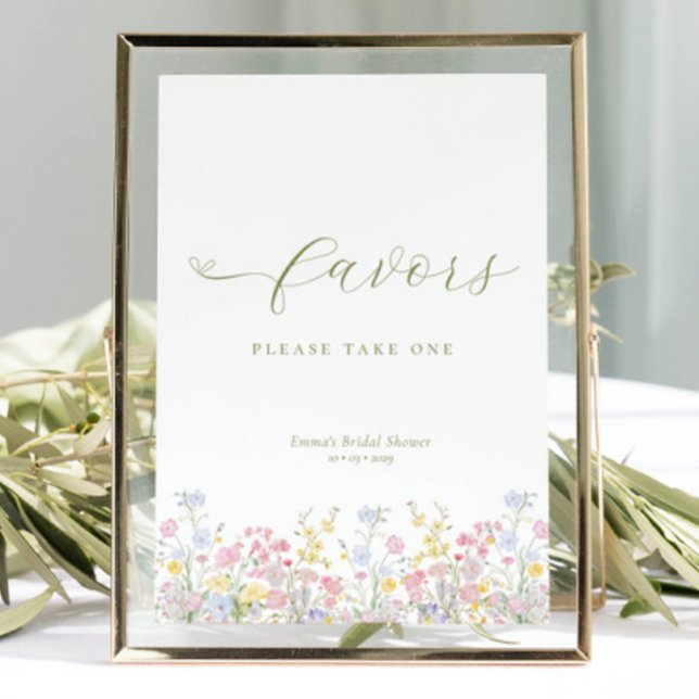 Boho Bridal Shower Favors Tabletop Sign (Creator Uploaded)