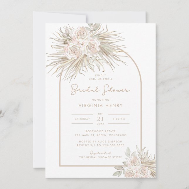 Boho Bridal Shower Invitation (Front)