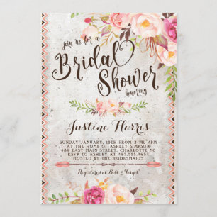 Boho Bridal Shower Invitation