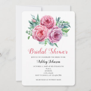 Boho bridal shower invitation. Floral bohemian Invitation