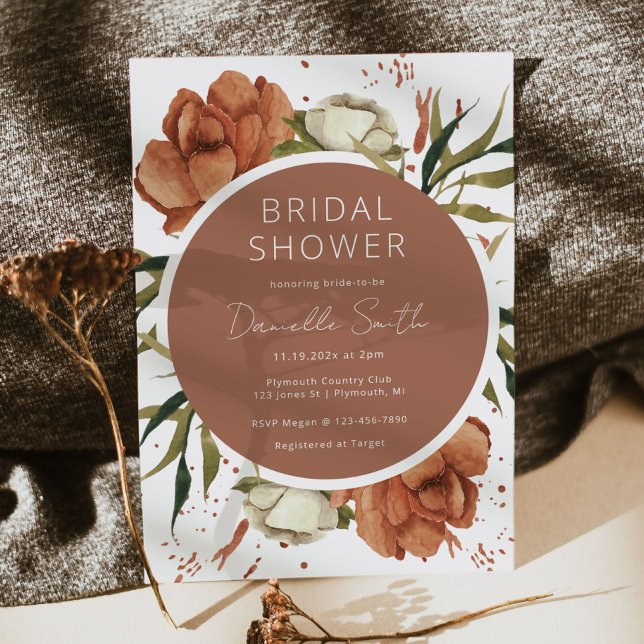 Boho Bridal Shower Invitation with Desert Florals (Creator Uploaded)