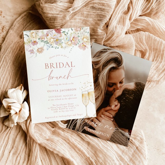 Boho Bridal Shower Invite | Modern Floral Brunch (Creator Uploaded)