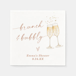 Boho Bridal Shower Napkins   Brunch & Bubbly