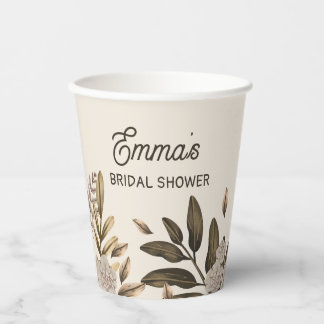 Boho Bridal Shower Paper Cups