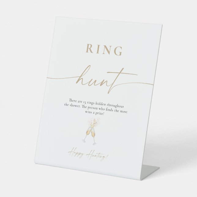 Boho Bridal Shower Ring Hunt Sign (Front)