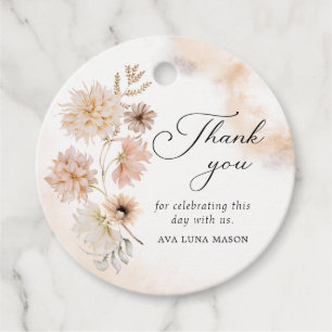Boho Bridal Shower Thank You Favour Tag