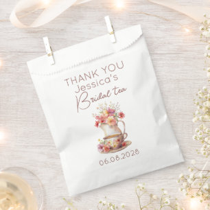 Boho Bridal Tea Floral Vintage Bridal Shower Favour Bags