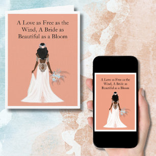 Boho Bride Bridal Shower Congratulations Card