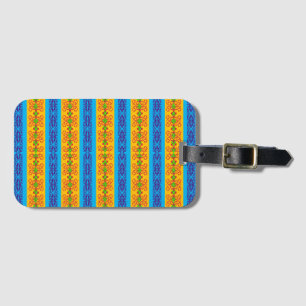 Boho Brocade Stripe Luggage Tag