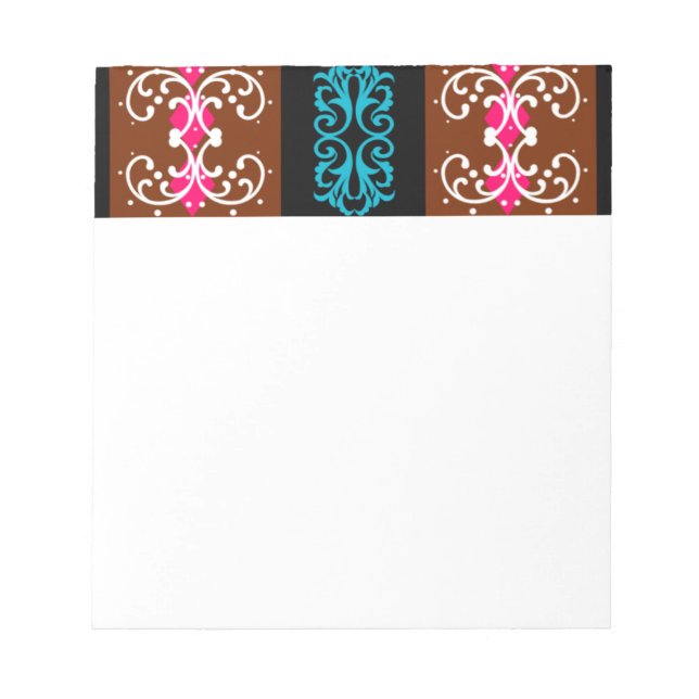 Boho Brocade Stripe Notepad (Front)