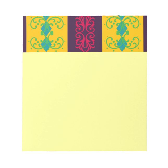 Boho Brocade Stripe Notepad (Front)