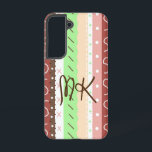 Boho Brown, Burgundy, Green and Mauve Whimsical  Samsung Galaxy Case<br><div class="desc">Cute whimsical boho phone case with pink,  mauve,  brown,  burgundy and sage green polka dots and stripes pattern. Earthy warm colours.</div>