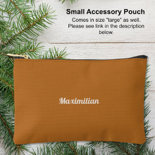 Boho Brown - Solid Small Accessory Pouch