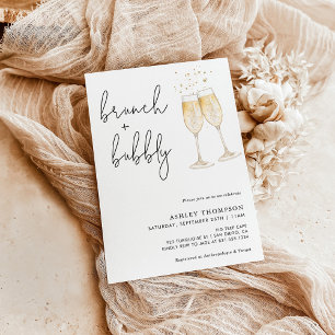 Boho Brunch & Bubbly Bridal Shower Invitation