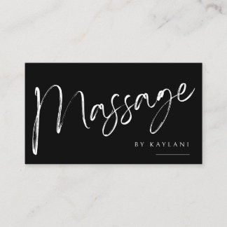 Boho Brushed Massage Business Card Body Therapy