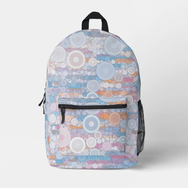 Boho Bubbles  Printed Backpack (Front)