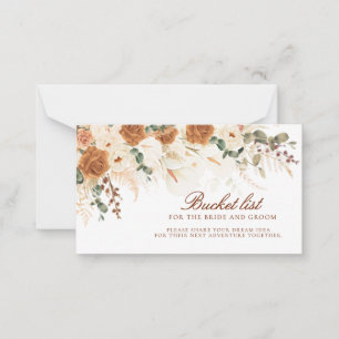 Boho Bucket List for the Bride & Groom Mini Ticket Card