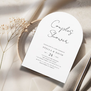 Boho Budget Wedding Couples Shower Arch Photo Invitation