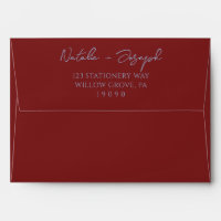 Boho Burgundy Blue Hand Written Whimsical Wedding