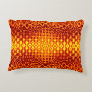 Boho burnt orange accent pillow. decorative cushion