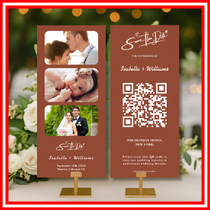 Boho Burnt Orange   Desert Wedding Save Date
