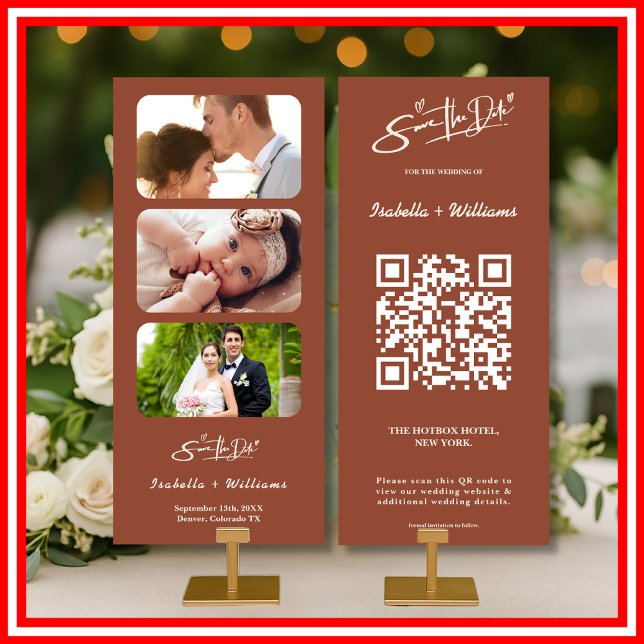 Boho Burnt Orange | Desert Wedding Save Date (Creator Uploaded)