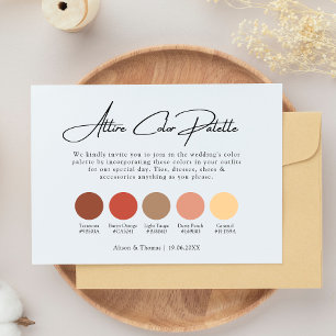 Boho Burnt Orange Wedding Colour Palette  Enclosure Card