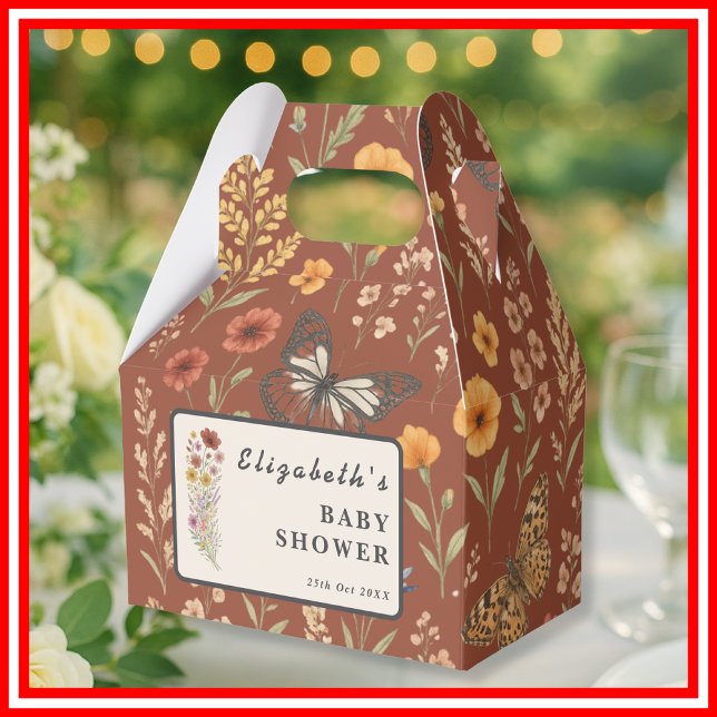 Boho Burnt Orange | Wildflower Favour Box (Creator Uploaded)