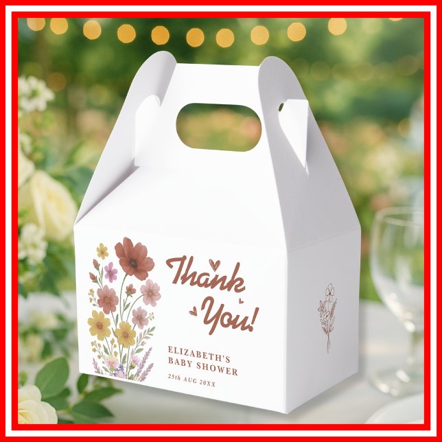 Boho Burnt Orange | Wildflower Favour Box (Creator Uploaded)