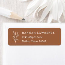 Boho Burnt OrangeBridal Shower Return Address