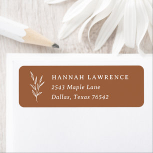 Boho Burnt OrangeBridal Shower Return Address