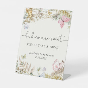 Boho Butterflies Babies are Sweet Take a Treat Pedestal Sign