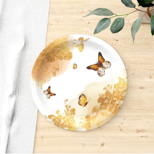 Boho Butterflies Birthday Paper Plates