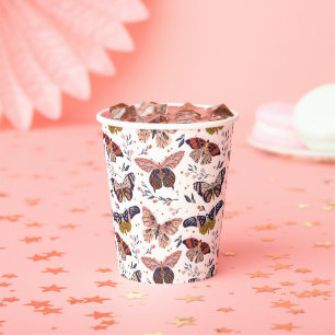 Boho Butterflies Paper Cups