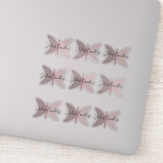 Boho Butterflies Pink Earthy Tones Business (Detail)