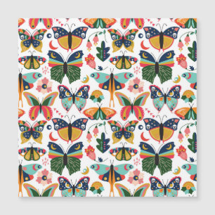 Boho Butterflies: Seamless Wallpaper Pattern.