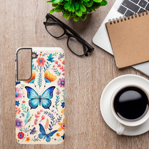 Boho Butterfly and Wildflower Garden Samsung Galaxy Case